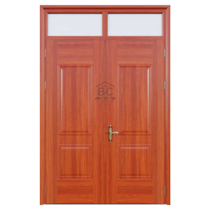 Cửa Thép Vân Gỗ 2 Cánh Cân BC22-K05