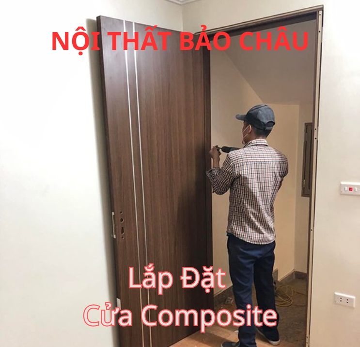 Giá Cửa Composite ở Xã Bình Định, Hưng Yên 1 Lap dat cua com posite 1