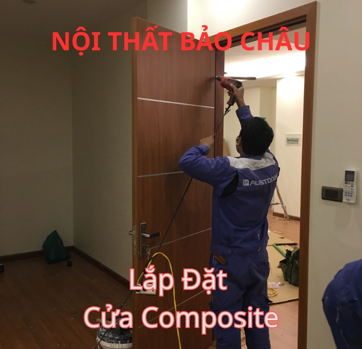 Giá Cửa Composite ở Xã Hợp Thịnh, Bắc Ninh 1 Lap dat cua com posite 2